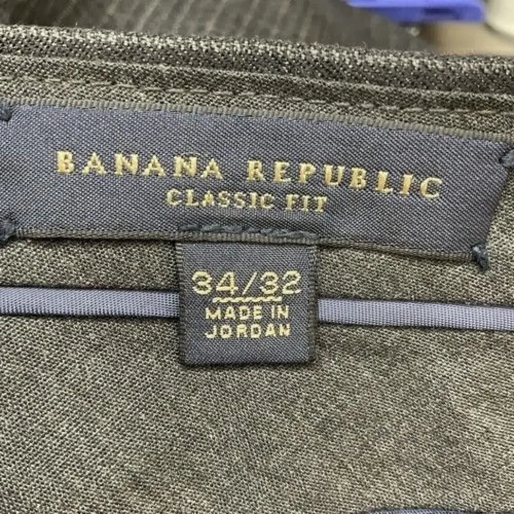Banana Republic Classic Fit Striped Wool Blend Dress Pants Men Size 34/32‎